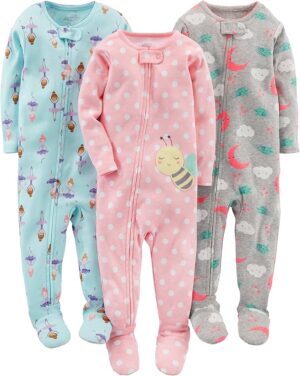 Baby girl footie pajamas