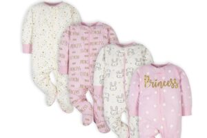 Baby girl footie pajamas